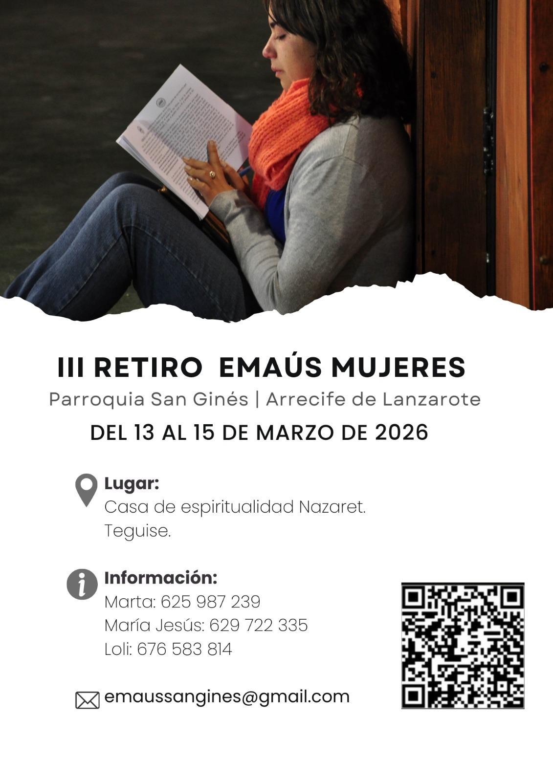 III Retiro Emaús Mujeres - 13 al 15 de marzo 2026
